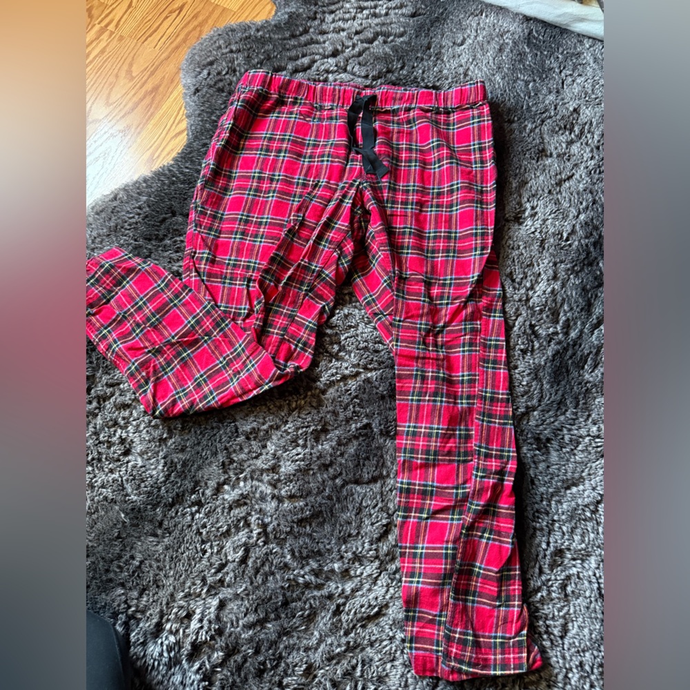J. Crew Red and Black Plaid Lounge Pants